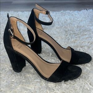 A New Day Women's Black Heeled Sandals